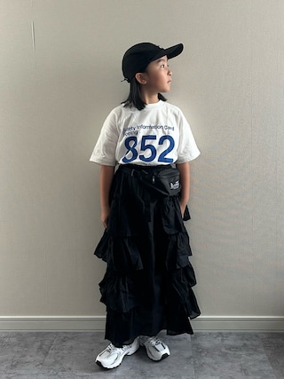 「LOWRYS FARM(ローリーズファーム)のアソートプリントTSS2 1048201(Tシャツ/カットソー)」を使った、y___aさん(キッズ・127cm)の秋コーディネート