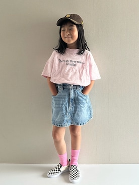 「アイテム（スカート）」を使った、y___aさん（キッズ・120cm）の夏コーディネート