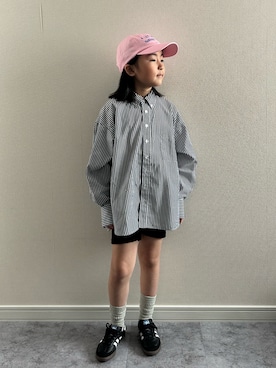 「アイテム（帽子）」を使った、y___aさん（キッズ・124cm）の春コーディネート