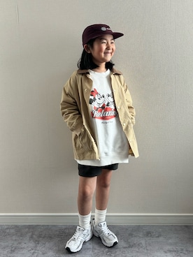 「アイテム（ナイロンジャケット）」を使った、y___aさん（キッズ・120cm）の春コーディネート