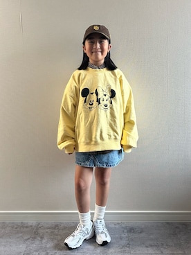 「NEW ERA（ニューエラ）のアイテム」を使った、y___aさん（キッズ・129cm）の秋コーディネート