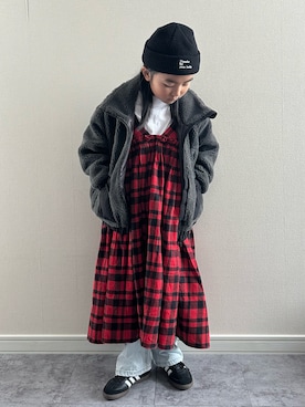 「アイテム（ワンピース）」を使った、y___aさん（キッズ・120cm）の秋コーディネート