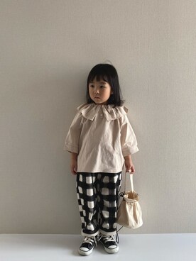 y___aさん（キッズ・100cm）の春コーディネート