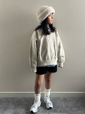 「アイテム（スニーカー）」を使った、y___aさん（キッズ・120cm）の冬コーディネート