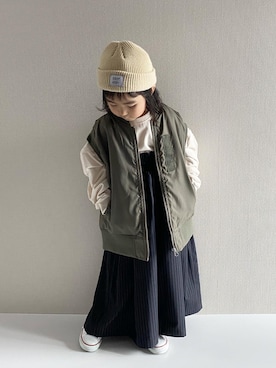 「GENERATOR（ジェネレーター）のアイテム（帽子）」を使った、y___aさん（キッズ・100cm）の秋コーディネート