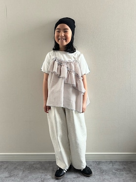 「アイテム（パンツ）」を使った、y___aさん（キッズ・126cm）の春コーディネート