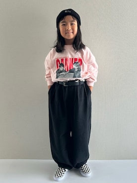 「アイテム（ニットキャップ/ビーニー）」を使った、y___aさん（キッズ・120cm）の秋コーディネート