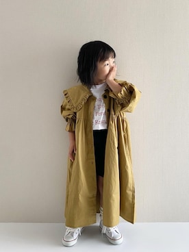 「アイテム（ワンピース/ドレス、ブラウン系）」を使った、y___aさん（キッズ・100cm）の秋コーディネート