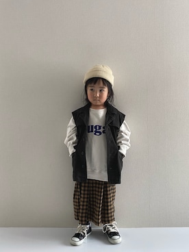 y___aさん（キッズ・100cm）の冬コーディネート