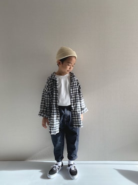 「GENERATOR（ジェネレーター）のアイテム（帽子）」を使った、y___aさん（キッズ・120cm）の冬コーディネート