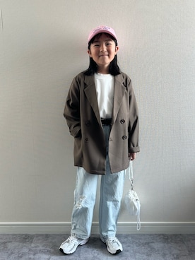 「GLOBAL WORK（グローバルワーク）のアイテム」を使った、y___aさん（キッズ・124cm）の春コーディネート