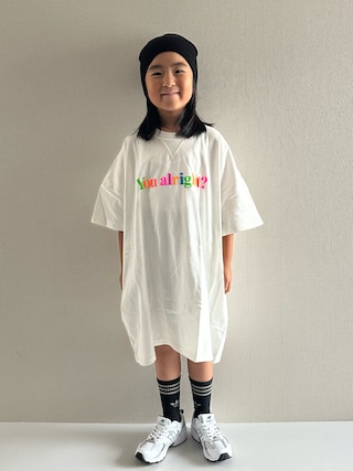 「LOWRYS FARM（ローリーズファーム）のプリントカットワンピースＳＳ　310931（ワンピース）」を使った、y___aさん（キッズ・120cm）の夏コーディネート