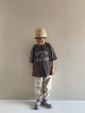 「ZOZOKIDSDAY」｜「アイテム（スウェットパンツ）」を使った、y___aさん（キッズ・122cm）の春コーディネート