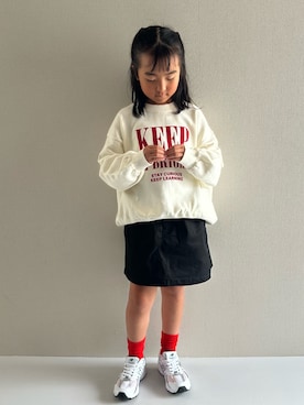 「アイテム（スカート）」を使った、y___aさん（キッズ・120cm）の秋コーディネート