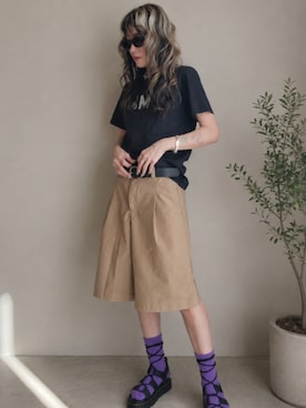 「MM6 Maison Margiela（ｴﾑｴﾑｼｯｸｽ ﾒｿﾞﾝ ﾏﾙｼﾞｪﾗ）のアイテム」を使った、theworldbungeegumさん（レディース・162cm）の夏コーディネート
