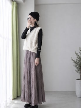 「AMELY（エミリー）のアイテム」を使った、theworldbungeegumさん（レディース・162cm）の秋コーディネート