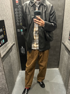 「アイテム（カバーオール）」を使った、nskwft0113さん（メンズ・172cm・20代）の冬コーディネート