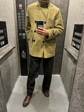 「アイテム（スラックス）」を使った、nskwft0113さん（メンズ・172cm・20代）の冬コーディネート