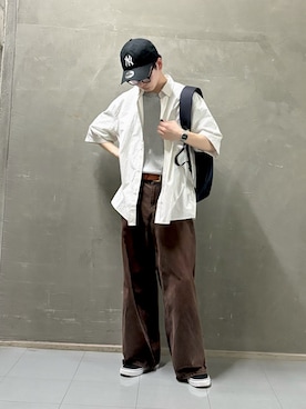 「EKAL（エカル）のアイテム」を使った、ujiharaさん（メンズ・172cm）の夏コーディネート