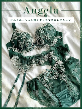 「アイテム（ブラジャー、グリーン系）」を使った、misakiさん（レディース・154cm）の秋コーディネート