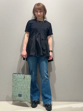 「OPAQUE.CLIP（オペークドットクリップ）のアイテム（バッグ）」を使った、miyuさん（レディース・151cm）の春コーディネート