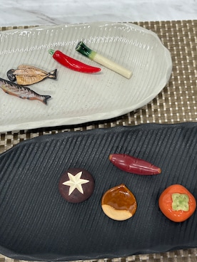 「アイテム（食器）」を使った、YUKOさん（レディース・153cm）の秋コーディネート