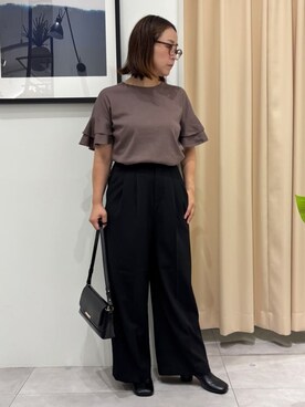「THE SHOP TK （ザ ショップ ティーケー ）のオブリックトゥパンプス（パンプス）」を使った、SAKUさん（レディース・153cm）の夏コーディネート