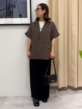 「THE SHOP TK （ザ ショップ ティーケー ）のオブリックトゥパンプス（パンプス）」を使った、SAKUさん（レディース・153cm）の夏コーディネート