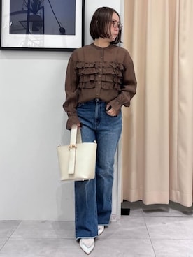 「THE SHOP TK （ザ ショップ ティーケー ）のアイテム」を使った、SAKUさん（レディース・153cm）の春コーディネート