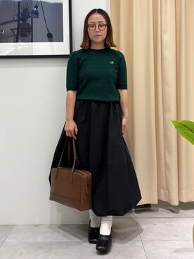 「THE SHOP TK （ザ ショップ ティーケー ）のオブリックトゥパンプス（パンプス）」を使った、SAKUさん（レディース・153cm）の夏コーディネート
