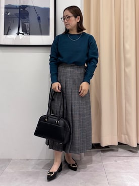 「THE SHOP TK （ザ ショップ ティーケー ）のアイテム（スカート）」を使った、SAKUさん（レディース・153cm）の秋コーディネート