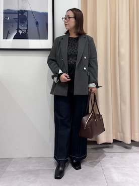 「THE SHOP TK （ザ ショップ ティーケー ）のアイテム（Tシャツ/カットソー）」を使った、SAKUさん（レディース・153cm）の秋コーディネート