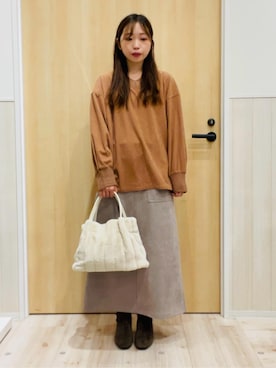 「DRESKIP（ドレスキップ）のアイテム」を使った、minamiさん（レディース・154cm）の秋コーディネート