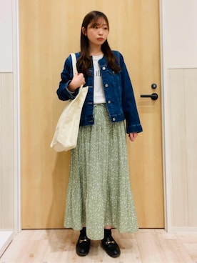 「DRESKIP（ドレスキップ）のアイテム」を使った、minamiさん（レディース・154cm）の春コーディネート