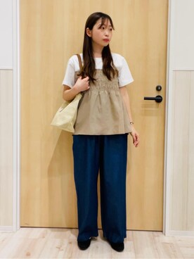 「DRESKIP（ドレスキップ）のアイテム」を使った、minamiさん（レディース・154cm）の春コーディネート