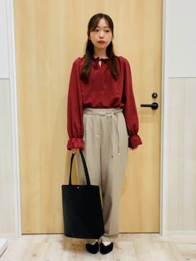 「DRESKIP（ドレスキップ）のアイテム」を使った、minamiさん（レディース・154cm）の秋コーディネート