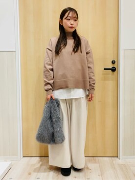 「DRESKIP（ドレスキップ）のアイテム」を使った、minamiさん（レディース・154cm）の冬コーディネート