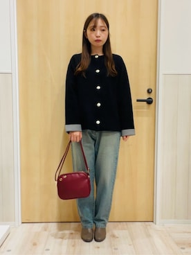「DRESKIP（ドレスキップ）のアイテム」を使った、minamiさん（レディース・154cm）の秋コーディネート
