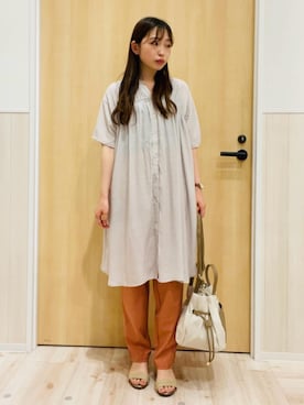 「DRESKIP（ドレスキップ）のアイテム」を使った、minamiさん（レディース・154cm）の春コーディネート