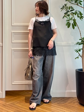 「NICOLAS LAINAS（ニコラスライナス）のアイテム」を使った、nakaoさん（レディース・160cm）の夏コーディネート