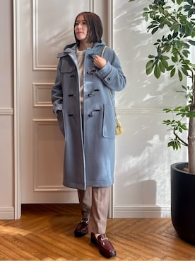 「アイテム（ダッフルコート）」を使った、nakaoさん（レディース・160cm）の秋コーディネート