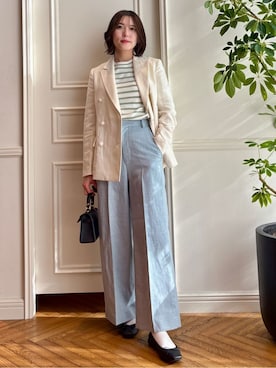 「AULENTTI（オウレンティ）のアイテム」を使った、nakaoさん（レディース・160cm）の冬コーディネート