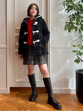 「アイテム（ダッフルコート）」を使った、nakaoさん（レディース・160cm）の秋コーディネート