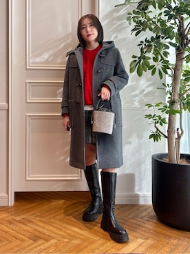 「アイテム（ダッフルコート）」を使った、nakaoさん（レディース・160cm）の秋コーディネート