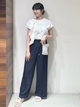 「OPAQUE.CLIP（オペークドットクリップ）のアイテム（Tシャツ/カットソー）」を使った、中さん（レディース・168cm）の夏コーディネート