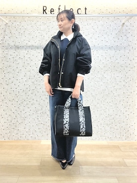 「Reflect（リフレクト）のアイテム（ブルゾン）」を使った、KAOさん（レディース・163cm）の秋コーディネート