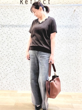 「Reflect（リフレクト）のアイテム」を使った、KAOさん（レディース・163cm）の夏コーディネート