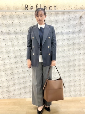 「Reflect（リフレクト）のアイテム（パンツ）」を使った、KAOさん（レディース・163cm）の秋コーディネート
