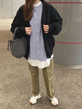 「NEW BALANCE（ニューバランス）のNew Balance WS327K（スニーカー）」を使った、ちぇるさん（レディース・156cm）の冬コーディネート