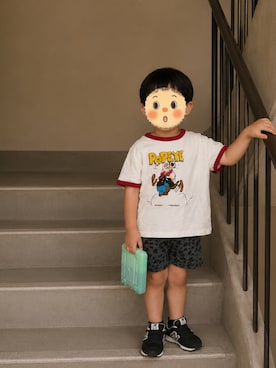 「BREEZE（ブリーズ）のアイテム」を使った、　リッキーさん（キッズ・90cm）の夏コーディネート